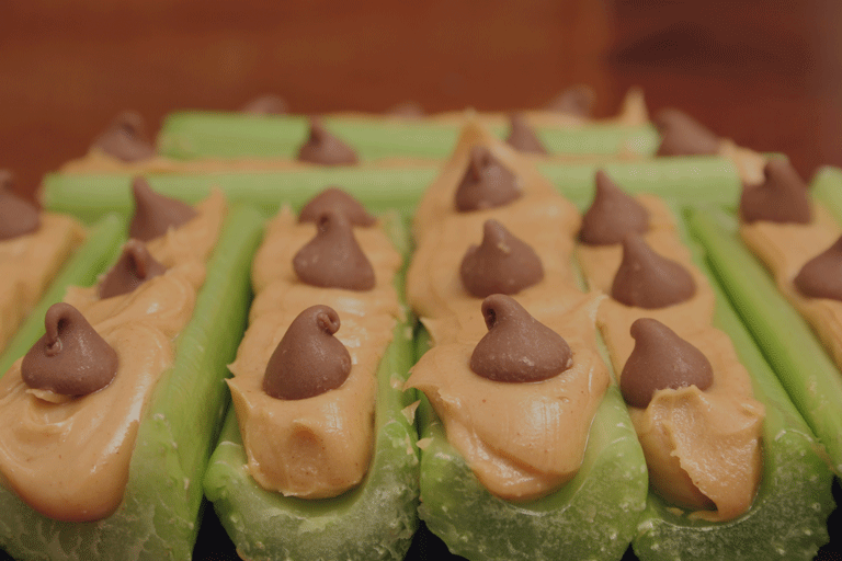 celery and peanut butter sticks healthy sports snack ideas