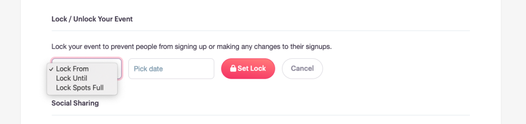 lock signup feature planhero